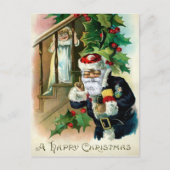 ヴィンテージ・アグリー・サンタ&ホラー・チャイルド・クリスマス ポストカード (正面)