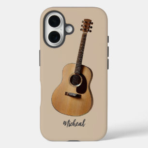 ヴィンテージ アコースティックギター レトロミュージック フォンケース iPhone 16ケース