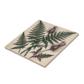 ヴィンテージ アザミとシダの植物画 タイル (側面)