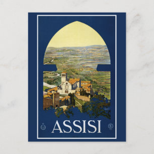 ヴィンテージ アシージィ イタリア ポストカード