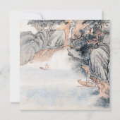 ヴィンテージ アジアのペイントアート ウェディング 招待状 (裏面)