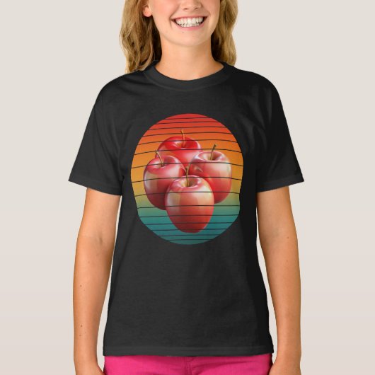 ヴィンテージ アップル フルーツ 健康食品  Tシャツ (正面)