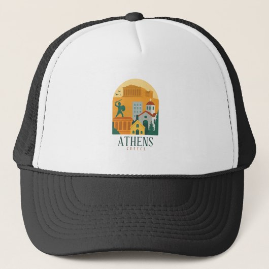ヴィンテージ アテネ ギリシャ 旅行 – パルテノン神殿 キャップ (正面)