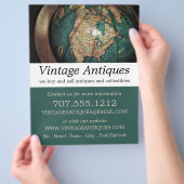 ヴィンテージ·アトラス·グローブ、アンティーク·ディーラー、店舗 チラシ (手)