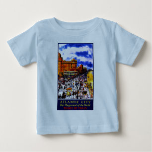 ヴィンテージ アトランティックシティ 列車の旅 ベビーTシャツ