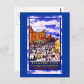 ヴィンテージ・アトランティック・シティ・トラベルのポスター ポストカード (正面/裏面)
