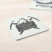 ヴィンテージ·アドベンチャー·ロゴ·バッジ スクエアペーパーコースター (アングル)