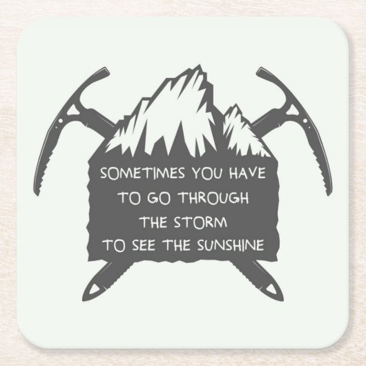 ヴィンテージ·アドベンチャー·ロゴ·バッジ スクエアペーパーコースター (正面)