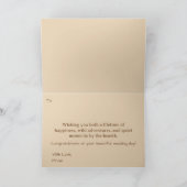 ヴィンテージ・アナグマのカップル ウェディングおめでとう カード (内部)