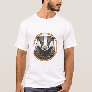 ヴィンテージ・アナグマ・バッジ Tシャツ