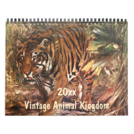 ヴィンテージ アニマル キングダム ジャングルとフォレスト クリーチャー カレンダー