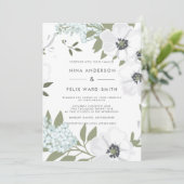 ヴィンテージ アネモネ ウェディング 招待状 (スタンド正面)