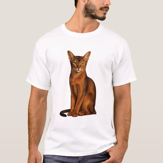 ヴィンテージ アビシニアン キャット Tシャツ | ユニークなペット好き  (正面)