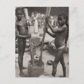 ヴィンテージ、アフリカ少年、サハラ以南アフリカ1900年1 ポストカード (正面)