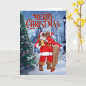 ヴィンテージ・アフリカ系アメリカ人クリスマスカード カード (黄色い花)