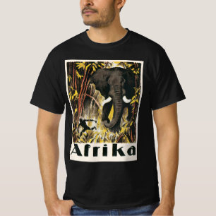 ヴィンテージ アフリカ 旅行ポスター、アフリカゾウ Tシャツ