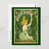 ヴィンテージ アブサinthe ブランクィ 広告 ポストカード (正面/裏面)