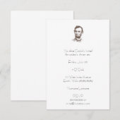 ヴィンテージ アブラハム リンカーン ポートレート 招待状 (正面/裏面)