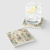 ヴィンテージ・アポテカリー・ボトル・パターン（３） ストーンコースター (横)