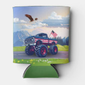 ヴィンテージ、アメリカのモンスタートラック 缶クーラー (正面)