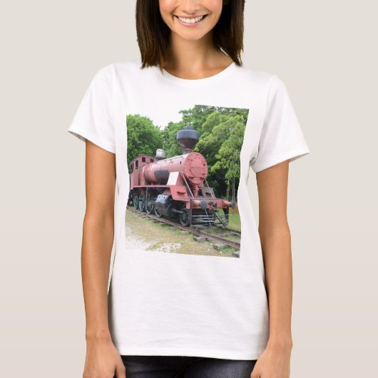 ヴィンテージ アメリカの蒸気機関車 Tシャツ (正面)