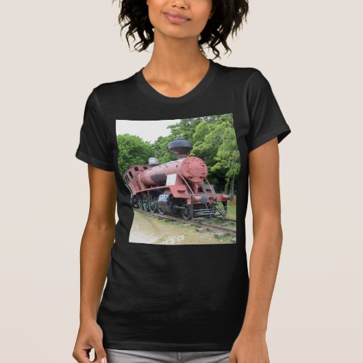 ヴィンテージ アメリカの蒸気機関車 Tシャツ (正面)