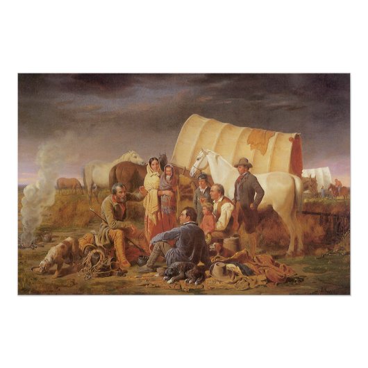 ヴィンテージ アメリカンウェスト、ラニーによる草原でのアドバイス ポスター (正面)