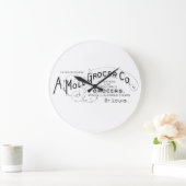 ヴィンテージ·アメリカン·グローサー·アド ラージ壁時計 (ホーム)