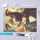 ヴィンテージ・アメリカン・ピットブル・テリア絵画ズ 薄葉紙 (クラフト)