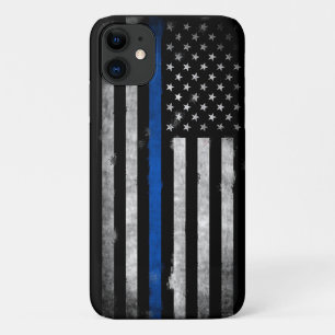 ヴィンテージ·アメリカン·フラグ·シン·ブルー·ライン·アメリカン·ポ iPhone 11 ケース