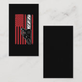 ヴィンテージ·アメリカン·フラグ·チェインソー·ウッドワーキング 名刺 (正面/裏面)