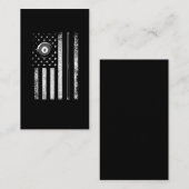 ヴィンテージ・アメリカン・フラグ・プール・スティック・ビリヤード8ボール 名刺 (正面/裏面)