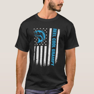 ヴィンテージ・アメリカン・フラッグリール・グカッコいいランピー・魚釣り・ファット Tシャツ