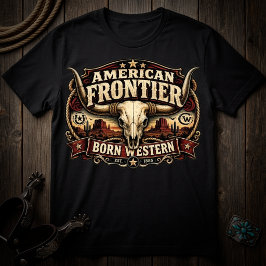 ヴィンテージ アメリカン フロンティアカウ スカル ウエスタン Tシャツ