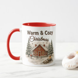 ヴィンテージ アメリカーナ クリスマス 田舎のキャビン ホリデー マグカップ