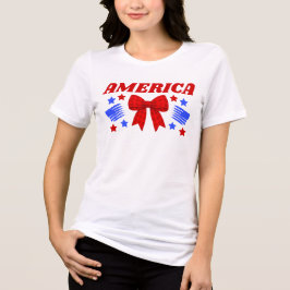 ヴィンテージ アメリカーナ 赤 ギンガム リボン トライブレンドTシャツ