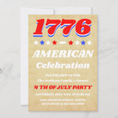 ヴィンテージ アメリカーナ 1776 記念式典 招待状 (正面)