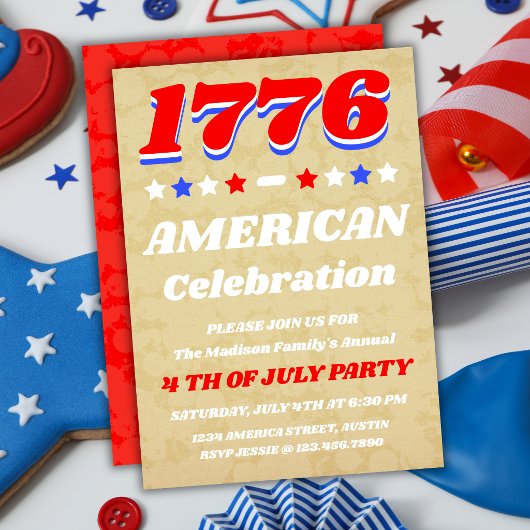 ヴィンテージ アメリカーナ 1776 記念式典 招待状