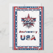 ヴィンテージ・アメリカーナ 250周年記念 スターズ&ストライプス 招待状 (裏面)