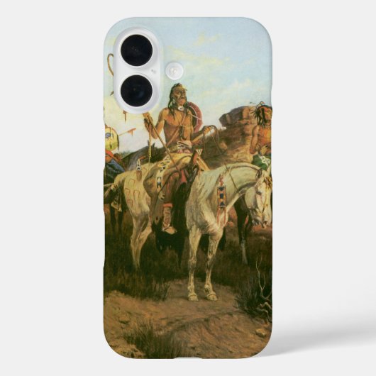 ヴィンテージ アメリカ先住民、プラリーの徘徊者、セルツァー、 Case-Mate iPhoneケース (裏面)