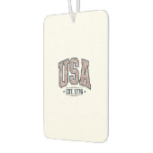 ヴィンテージ アメリカ合衆国 1776年創立 愛国的な彫刻Tシャツ_1 カーエアーフレッシュナー (左)