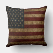 ヴィンテージ アメリカ国旗 アメリカーナ デコ クッション (裏面)