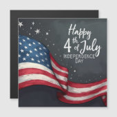 ヴィンテージ アメリカ国旗 イラスト アート 7月4日 (正面/裏面)
