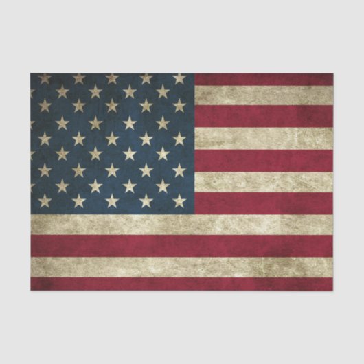 ヴィンテージ アメリカ国旗 グランジ 愛国 USA 薄葉紙 (正面)