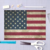 ヴィンテージ アメリカ国旗 グランジ 愛国 USA 薄葉紙 (クラフト)