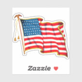 ヴィンテージ アメリカ国旗 シール (シート)
