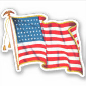 ヴィンテージ アメリカ国旗 シール (正面)
