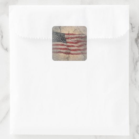 ヴィンテージ アメリカ国旗 ストーンウォール スクエアシール (バッグ)