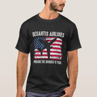 ヴィンテージ アメリカ国旗 - デサンティス航空 Tシャツ
