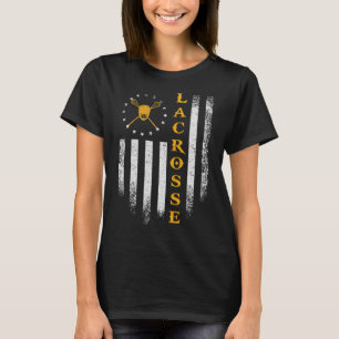 ヴィンテージ アメリカ国旗 ラクロス プレーヤー チーム シル Tシャツ